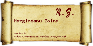 Margineanu Zolna névjegykártya